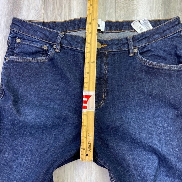 DU/ER Duer Jeans Womens  34x32 Blue Fireside Denim Mid Rise Slim Straight - Picture 6 of 16